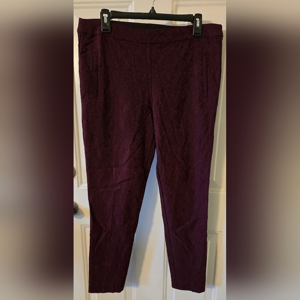 Maurices Maroon Textured Pants